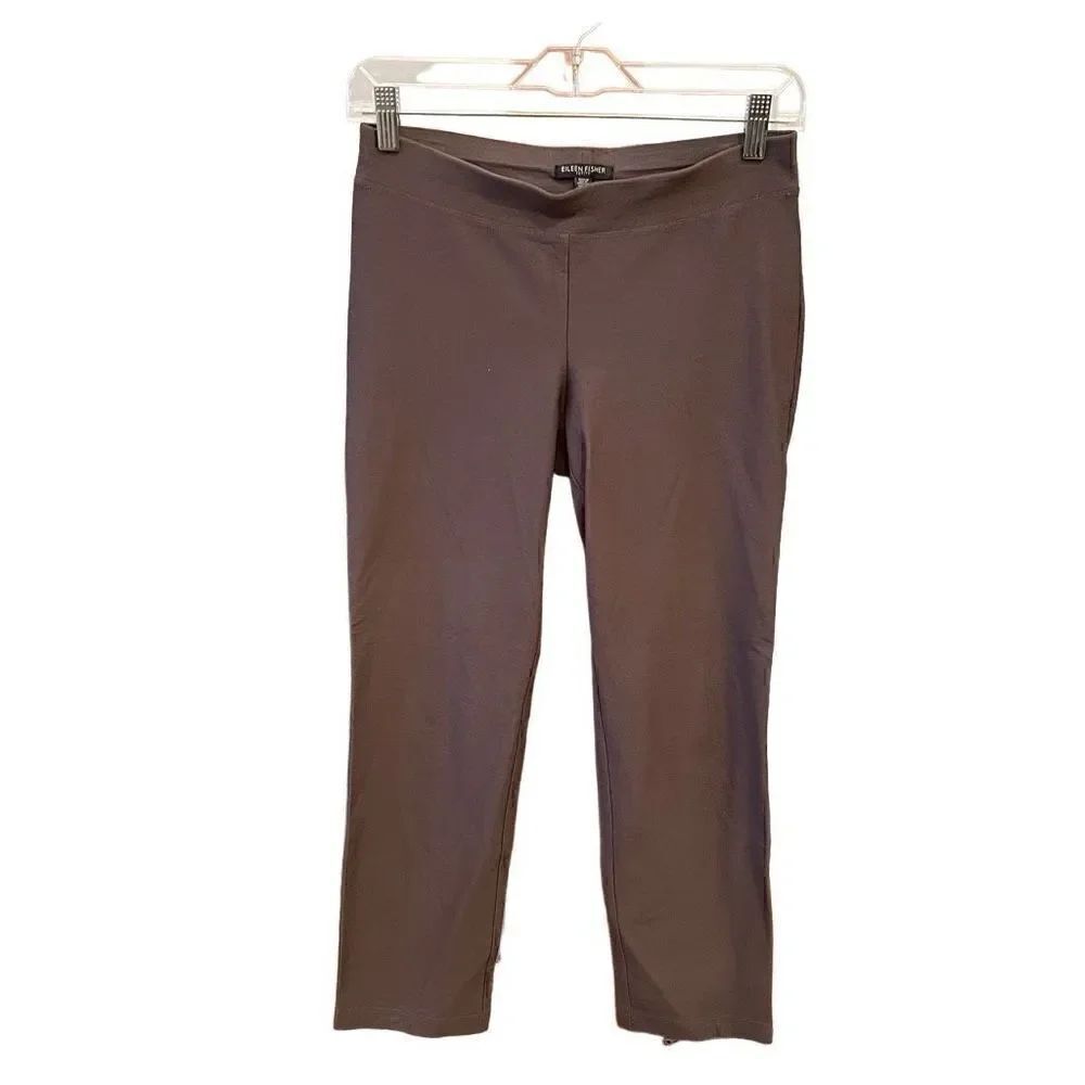 Eileen Fisher Women’s Pants Size Petite P Pull On Straight Leg Brown